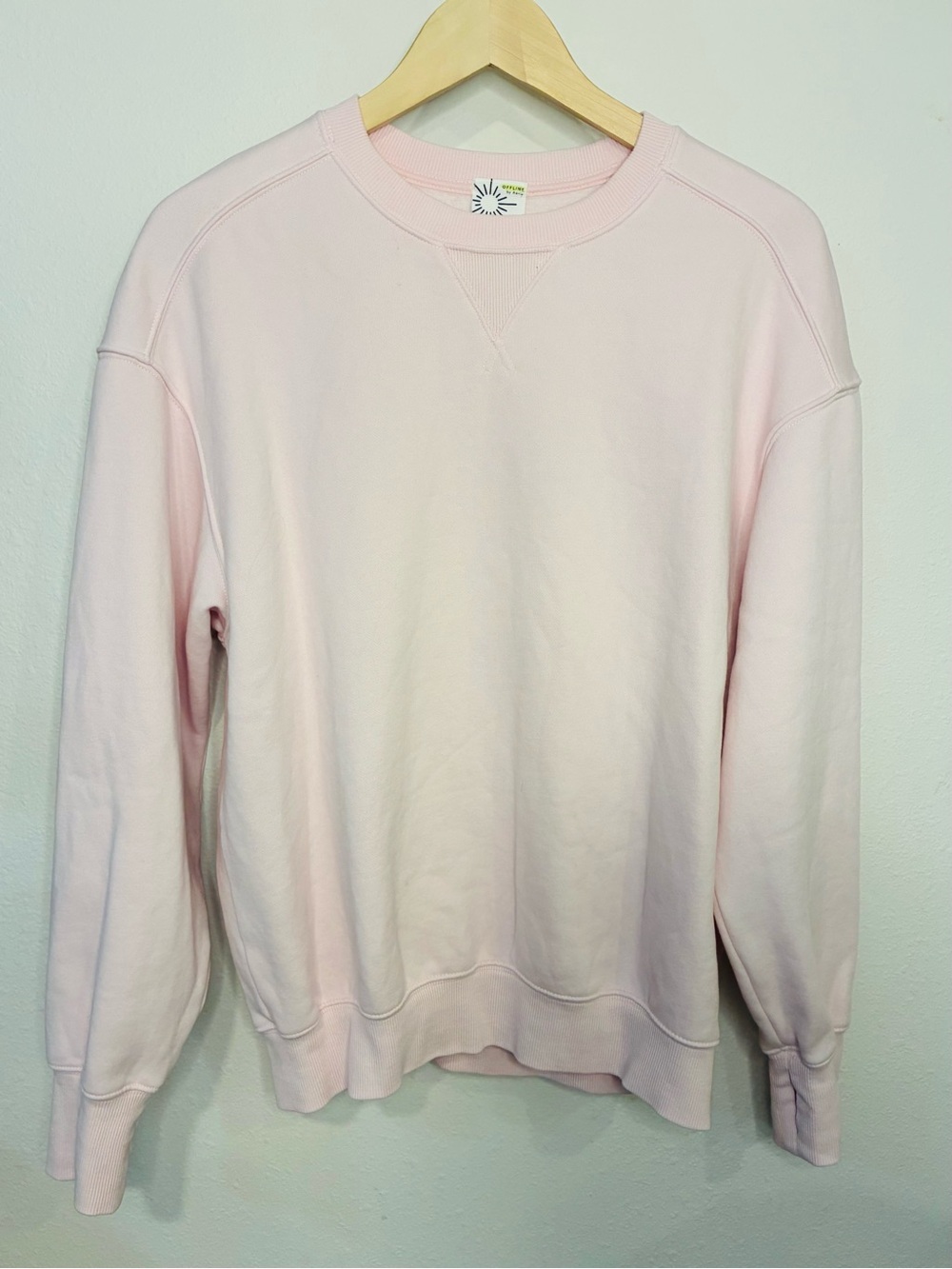 aerie Pale Pink Crewneck Sweatshirt